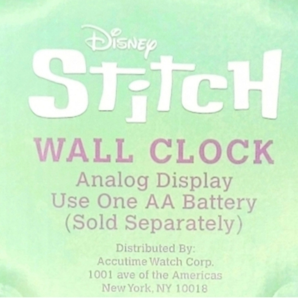 Disney Stitch Pink and Blue Wall Clock - Picture 6 of 7